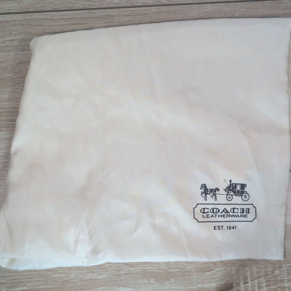 Coach Leatherware dust bag in a classic cream/off-white color Stained 23 x19